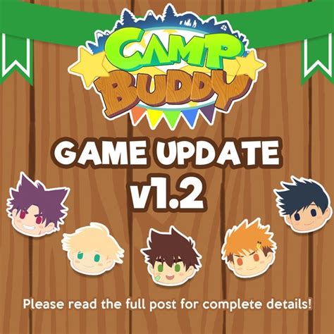 Camp Buddy Version 1.2 – LAUNCHED! .